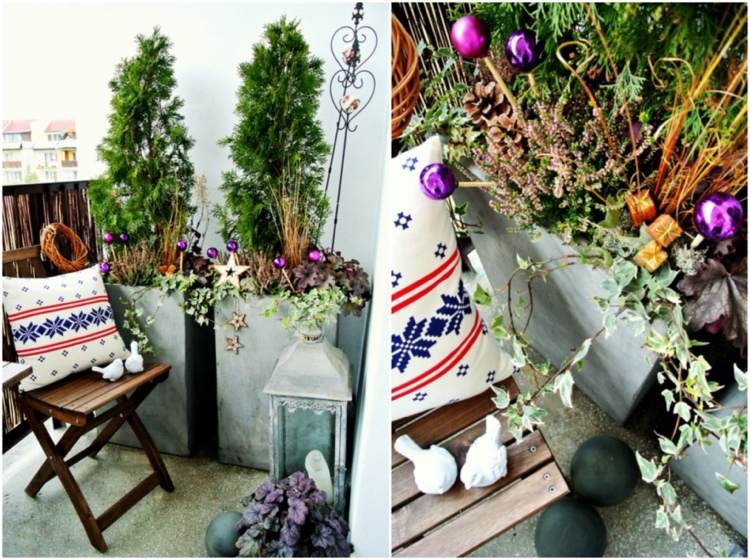 decor de advent balcon dopuri auto-făcute în găleată