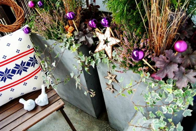 balcon pentru Crăciun decora plug în găleată