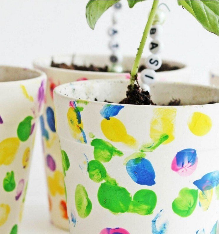 Promovarea dezvoltării copiilor la copiii de peste 5 ani Pictarea ghivecelor de flori