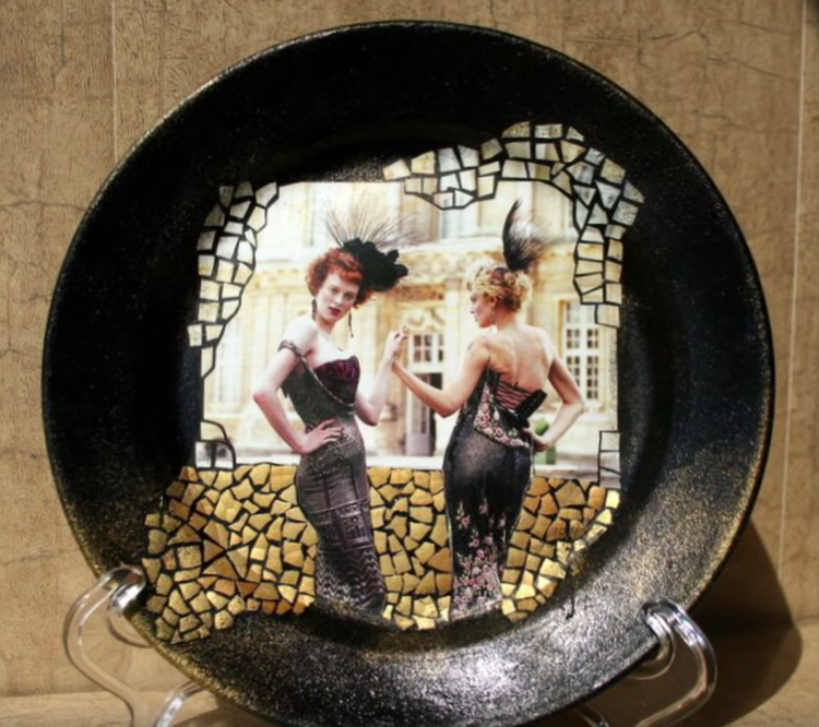 tincher-coajă-de-decor-placă-baroc-negru-aur-mozaic