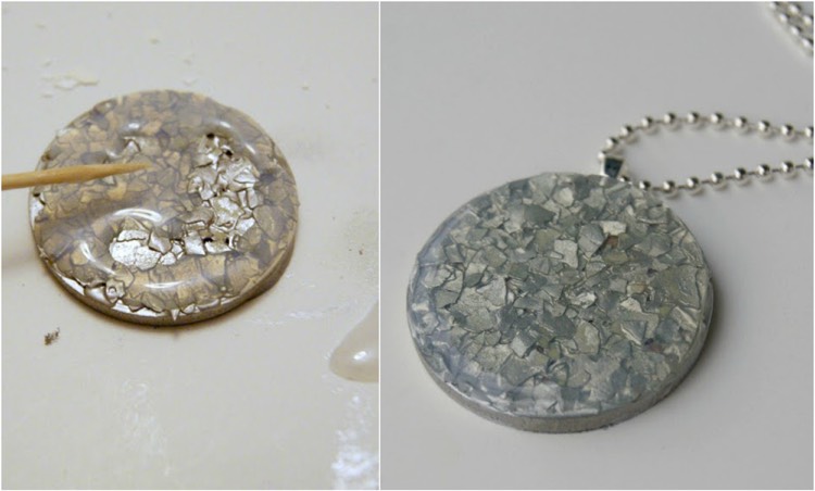 cerneală-lanț-coajă-pandantiv-adeziv-rotund