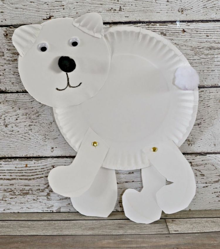 ursulet placă de hârtie pentru copii mici