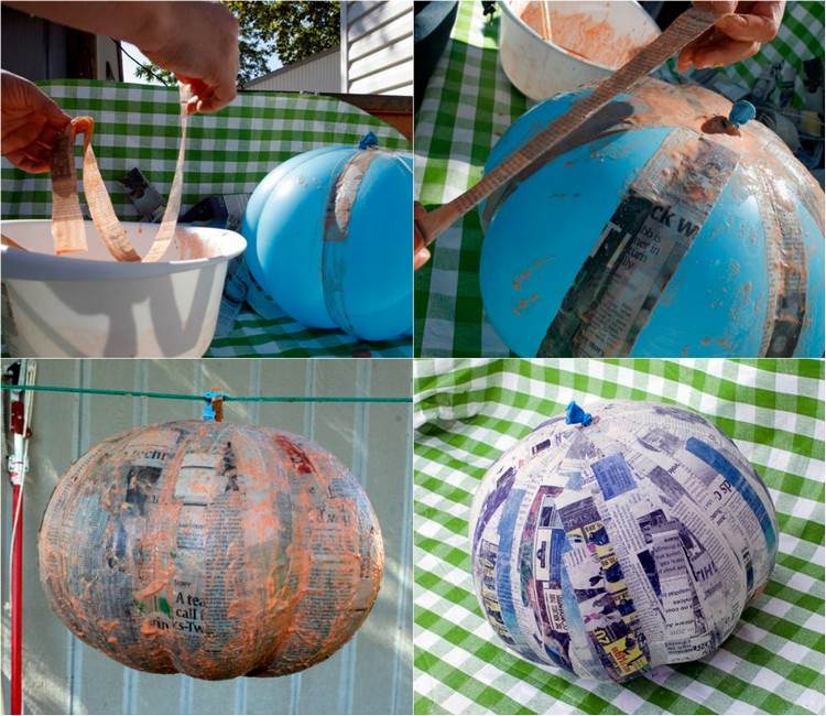 Instrucțiuni pentru realizarea cu hârtie mache - un dovleac de Halloween instrucțiuni de hârtie-mache-halloween-dovleac-balon-pastă-instrucțiuni
