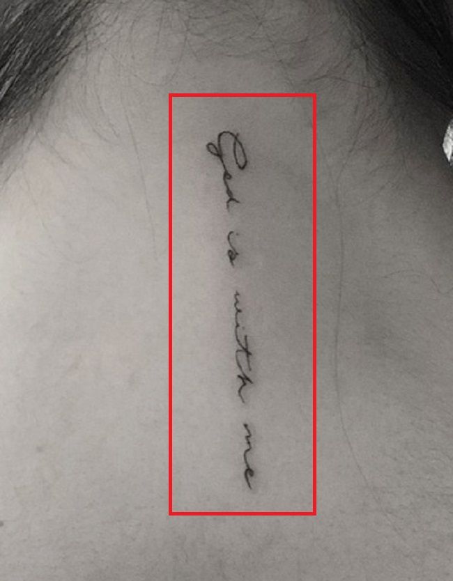 Beautyybird Tattoo Yasmin Dio è con me tatuaggio