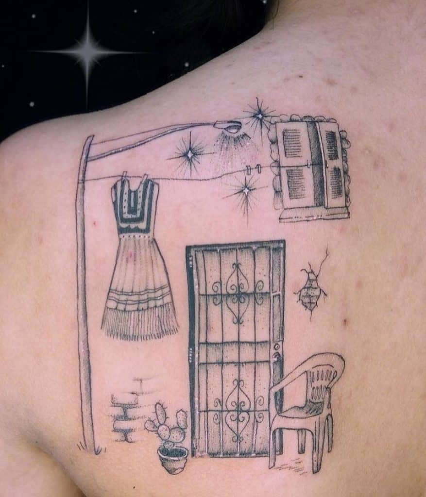 Noir & tatouage bleu 1