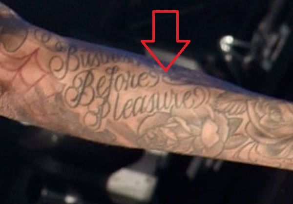 Blueface Business Before Pleasure Tattoo