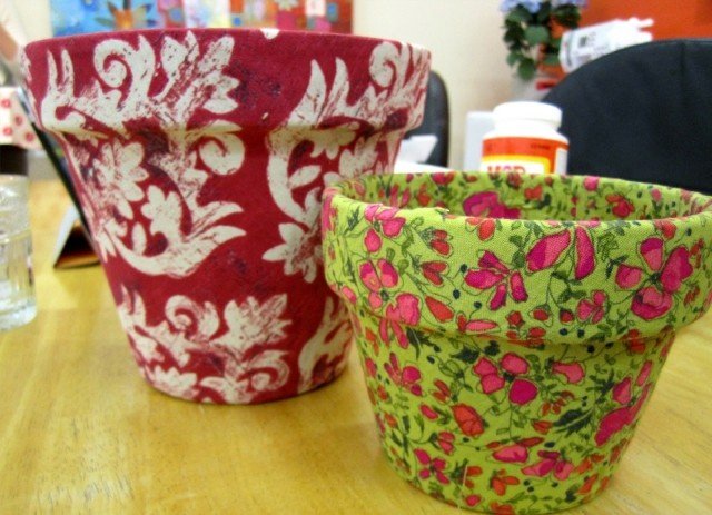 Creați-vă propriile idei de ghivece de flori pentru a lipi decorarea țesăturii ghivece de flori idei de design tesatura decor lipici