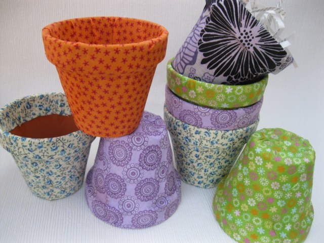 vase de flori decor tesatura crea idei Proiectează-ți propriile idei de țesături pentru decorarea ghivecelor de flori