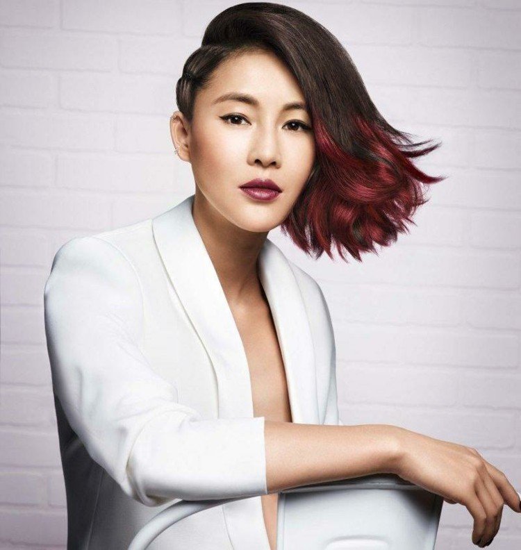 Păr de două culori coafuri moderne idei de lungime medie