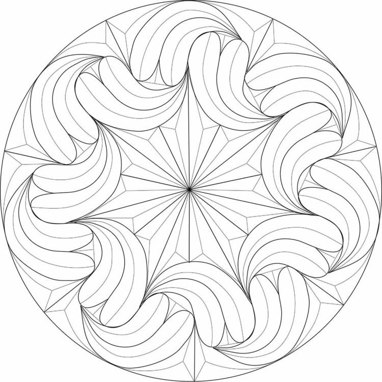 Șablon de pirografie mandala cu linii curgătoare pirografie-șabloane-idei-figuri-geometrice-cerc-linii-triunghiuri
