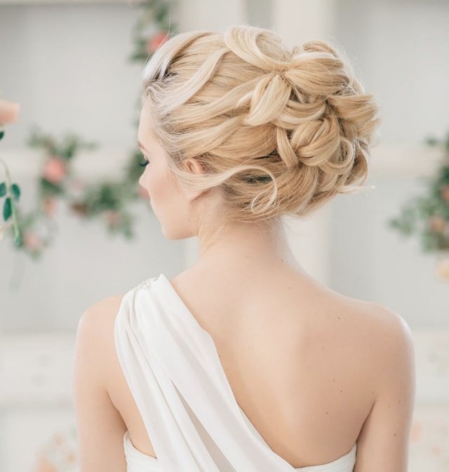 luxos updo cu cozi-moda de mireasa 2014 Idei de nuntă updo cu cozi la modă 2014