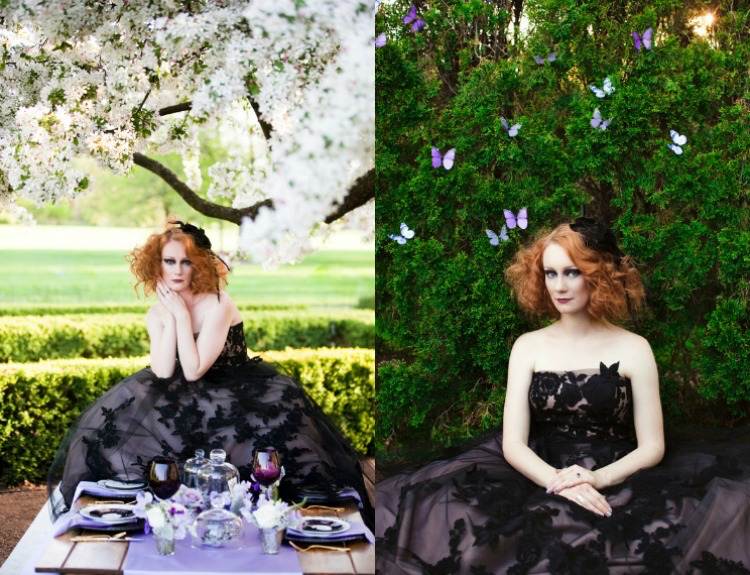 rochie de mireasa-neagra-extravaganta-moda-de-nunta-gotica-in-doua tonuri