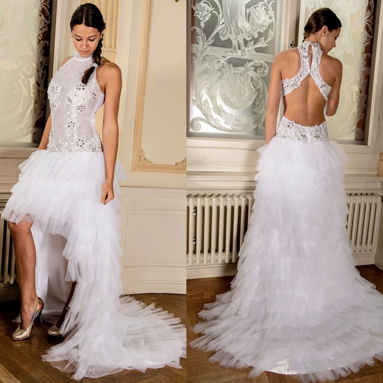 sifon idee rochie de mireasa scurta spate design original