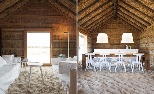 Bungalouri pe plajă-Resort-Design tradițional interior-mobilier alb Bungalouri pe plajă-stațiune-design interior tradițional-mobilier alb-podea cu nisip