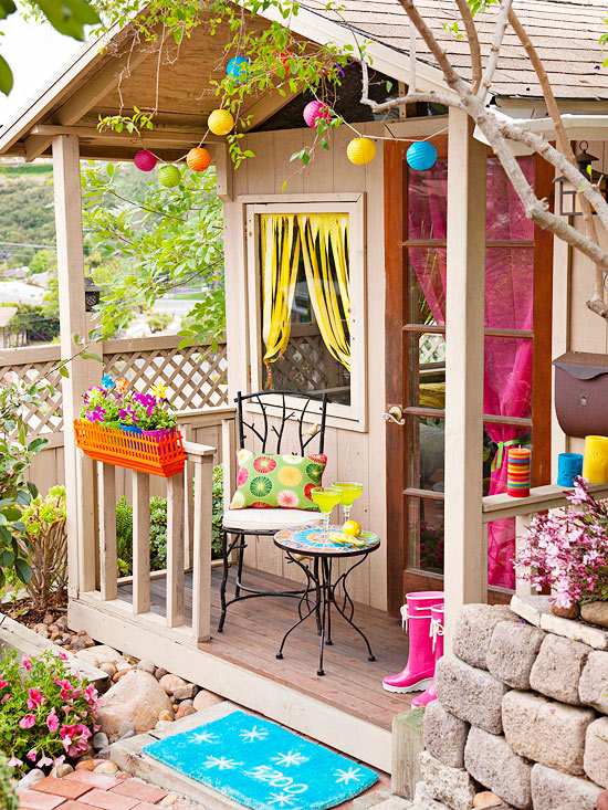 idei mobilier de gradina decorat gradina de gradina colorata idei decor mobilier de gradina cu culori luminoase magazie de gradina