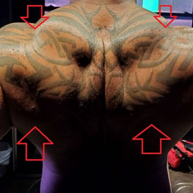 Busta Rhymes-Tribal Back Tattoo