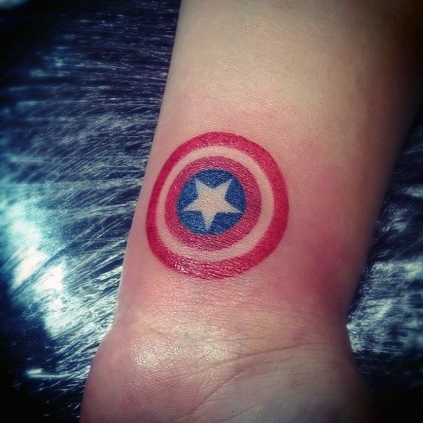 Captain America Star Tattoo pour homme