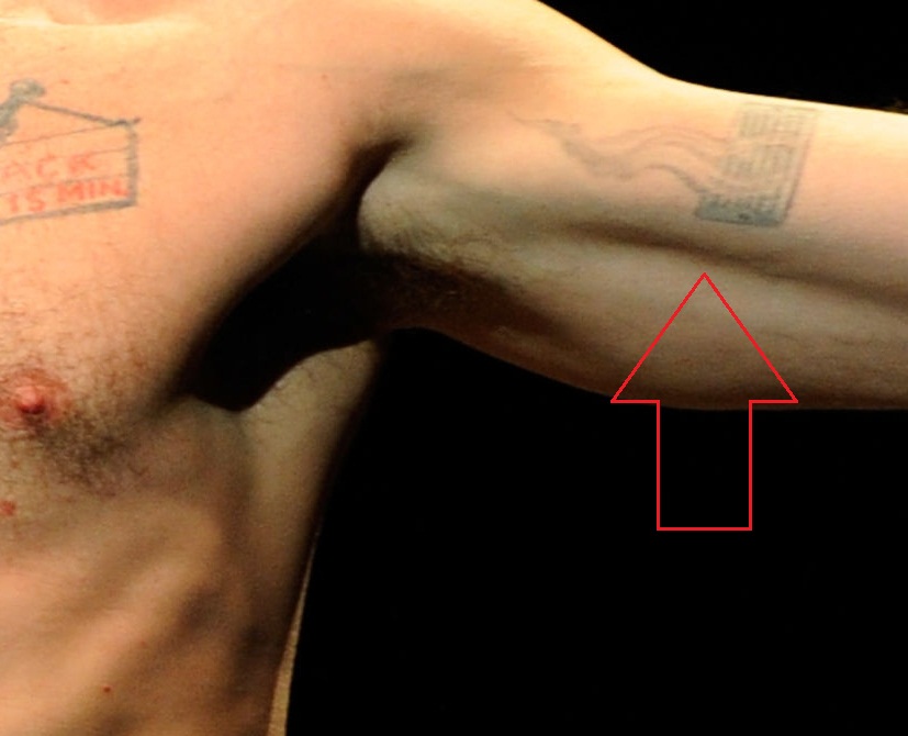 Tatuaggio braccio sinistro Charlie Sheen