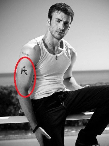 Tatoo simbola Chris Evan Kanji