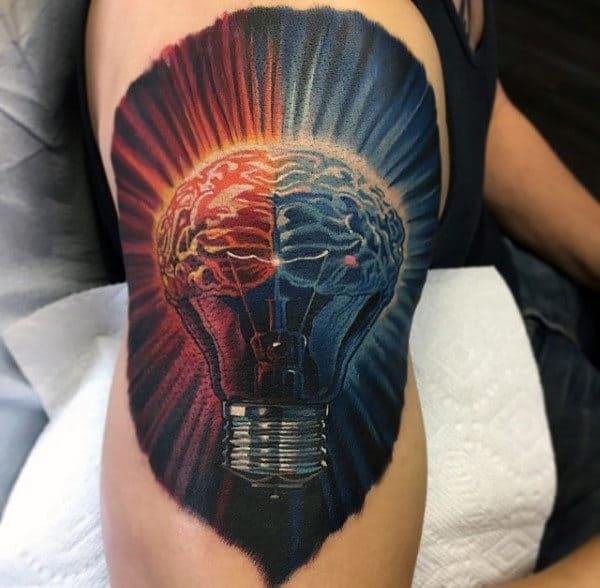 Tatuagem de cérebro super legal disponível para homens