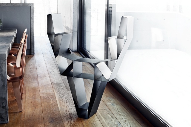 raft de bibliotecă în picioare, metalic, cap de cerb negru raft de bibliotecă de sine stătător, metal, cap de cerb negru