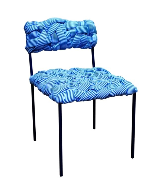 scaun albastru țesut șezut design humberto damata scaun țesut albastru design de humberto damata