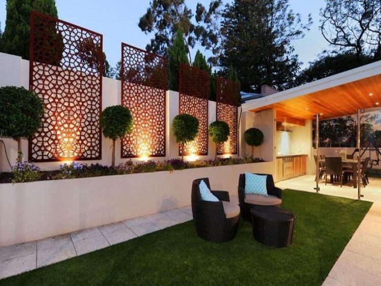 patru plăci decorative din oțel corten atașate la peretele grădinii Ecran de confidențialitate din oțel Corten grădină-tăiat cu laser-plăci de oțel corten-decorative