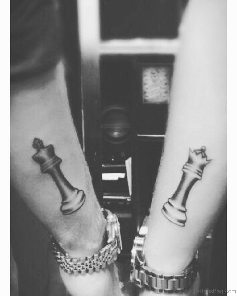 Tatouage d'échecs de couple