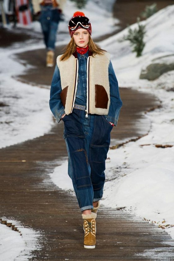 Imbracaminte sport cu blugi moda toamna iarna 2014 Blugi-îmbrăcăminte-modă-toamnă-iarnă-2014-pălărie-blană-sacou