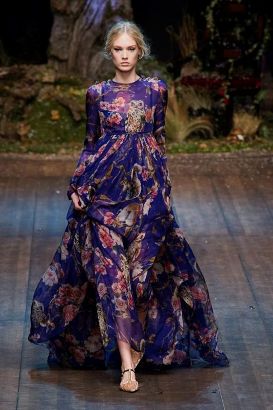 Rochie lungă de modă pentru femei 2014/2015 cu figuri de flori Rochie-colorata-cu-model-floral