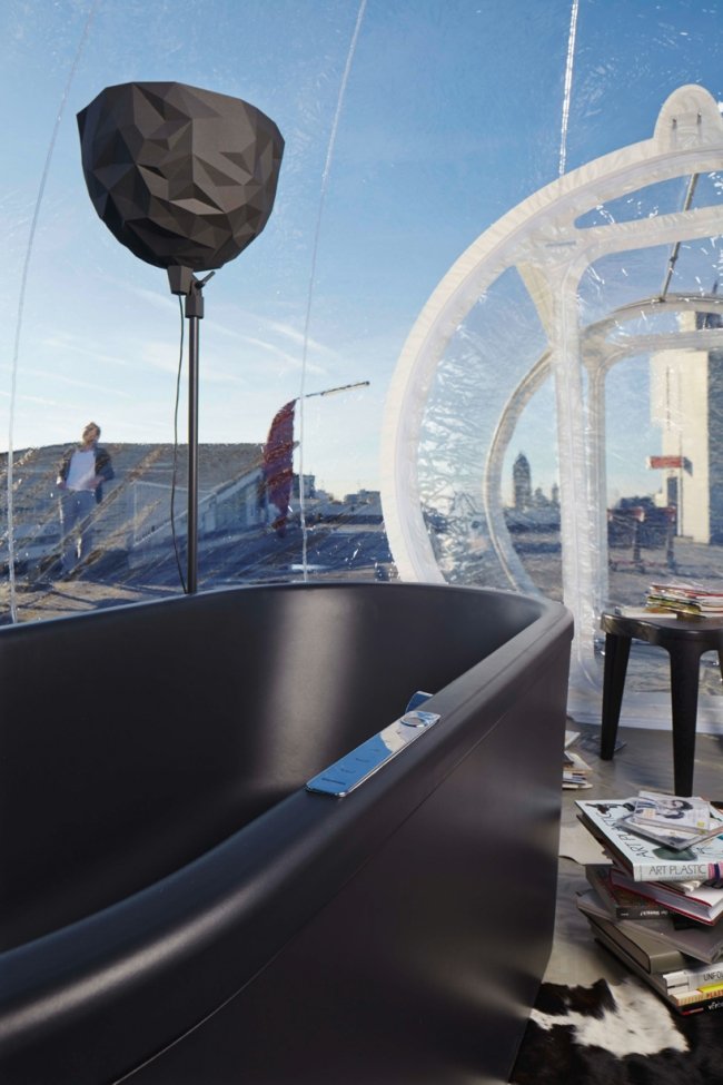 cadă de baie neagră, design mobil cu bule de baie