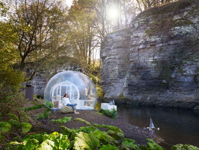 design rotund design mobil cu bule de baie