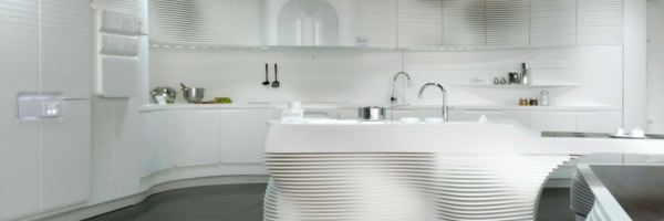 Proiectare bucătărie idei noi bucătărie-modernă-design-alb-curbat-minimalist-forme-organice