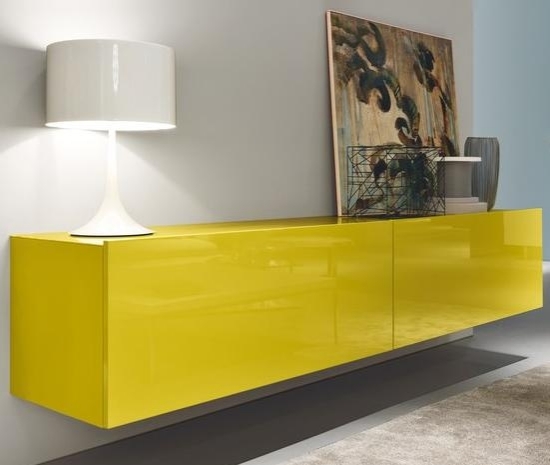 bufet flotant galben pătrat Misura Emme