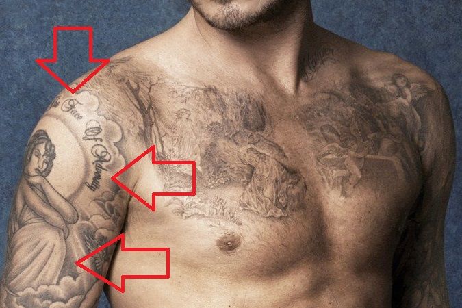 Tatouage David Beckham-Ange