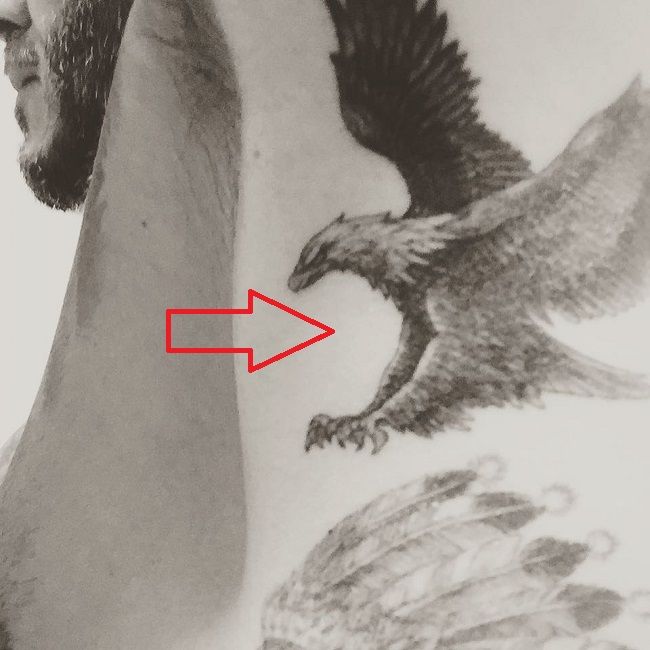 Tatouage David Beckham-Aigle