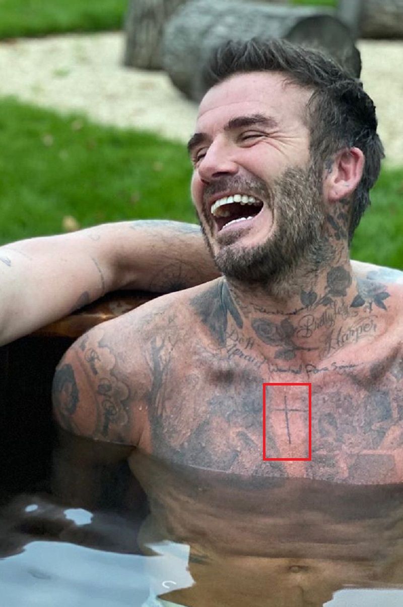 David Beckham-Croix Tatouage
