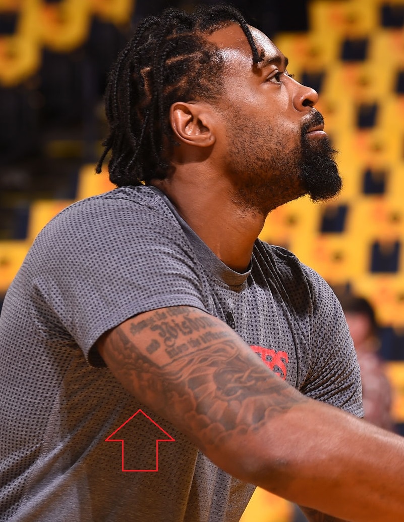 DeAndre Jordan Bras Droit Budha Tattoo