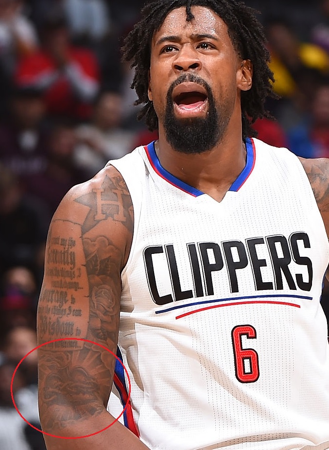 DeAndre Jordan Bras Droit Design Tattoo