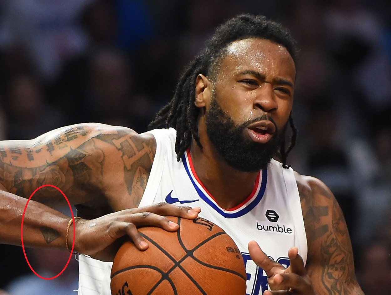 Deandre Jordan Bras Droit Diamant Tatouage