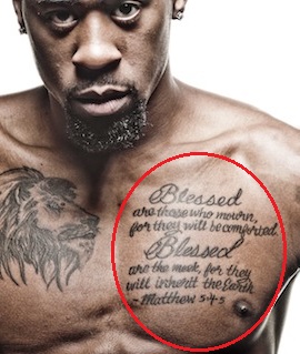 Deandre Jordan poitrine bénie tatouage