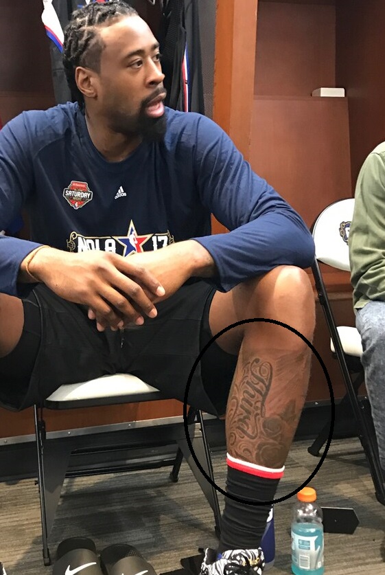 Deandre Jordan Left Leg1 Tattoo