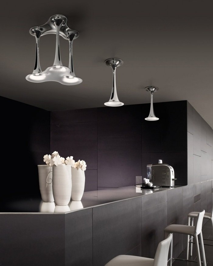 Plafoane de designer în sufragerie cu surse de lumină LED eficiente din punct de vedere energetic proiectoare-plafoniere-în-living-LED-ABS-NAFIR-AXO-LIGHT-karim-rashid