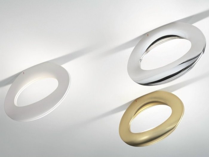 plafoane moderne din aluminiu în living-estetic lumini-plafon-moderne-în-sufrageria-aluminiu-ENCK-Fabbian-Francesco-Lucchese