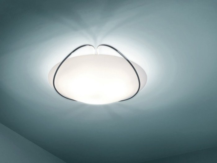 Lampă de tavan pentru iluminat indirect în sufragerie-IRIS-sticlă suflată manual Plafoane-în-camera-de-zi-IRIS-sticlă-suflată-manual-FontanaArte-Marco-Acerbis