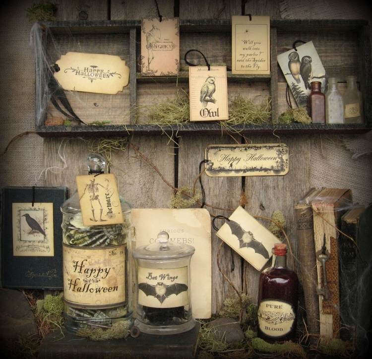 Detaliile și accesoriile fac o petrecere specială idei de decorare-carte-magie-de-vrajitoare-halloween-carti-aripi-liliac