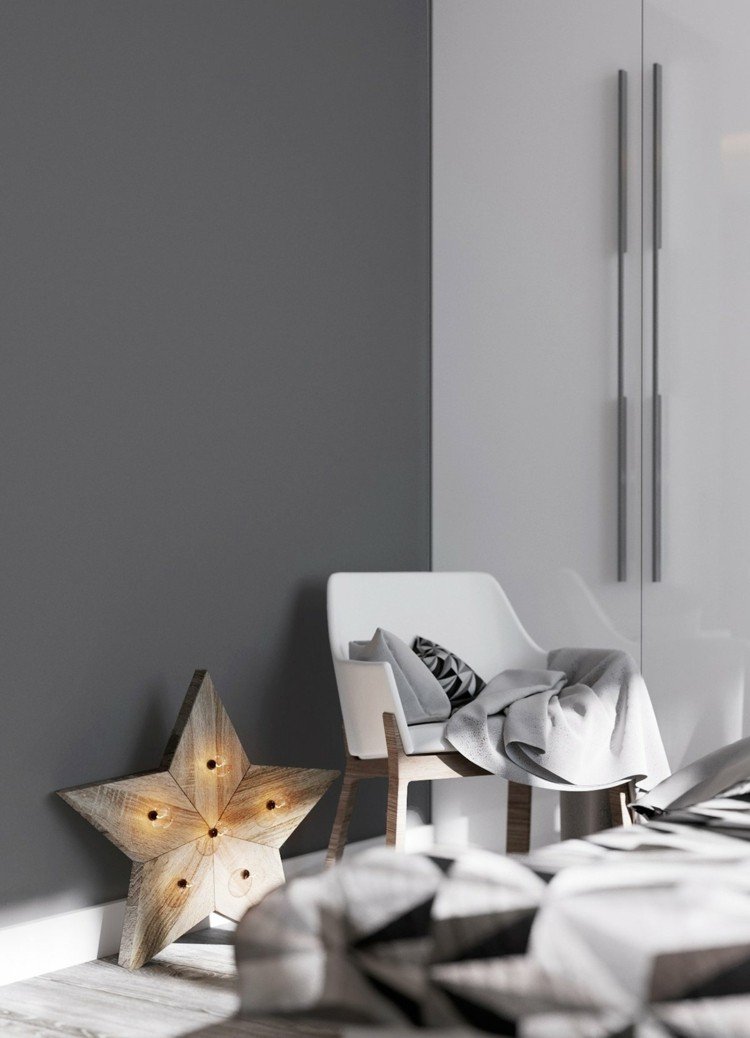Decor din lemn de la o stea strălucitoare deco-bedroom-star-pretty-lamp-chair-white-gray-wall-design-monochrome