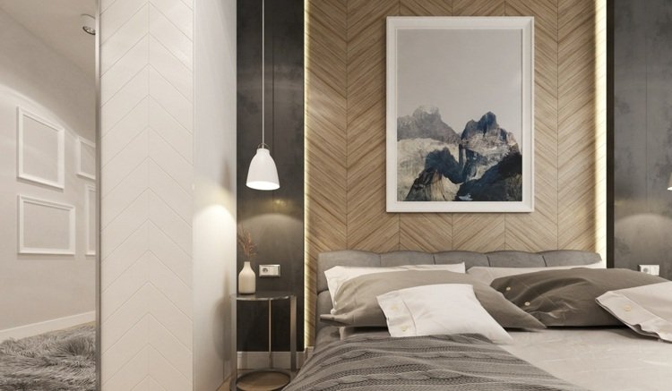 Puneți decorul expus în dormitor deco-dormitor-inspirație-mobilier-panouri-din-lemn-natural-de-picioare-de-picioare-cu-model