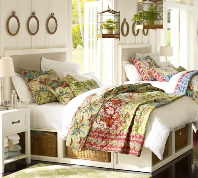 Cosuri de depozitare model floral verde