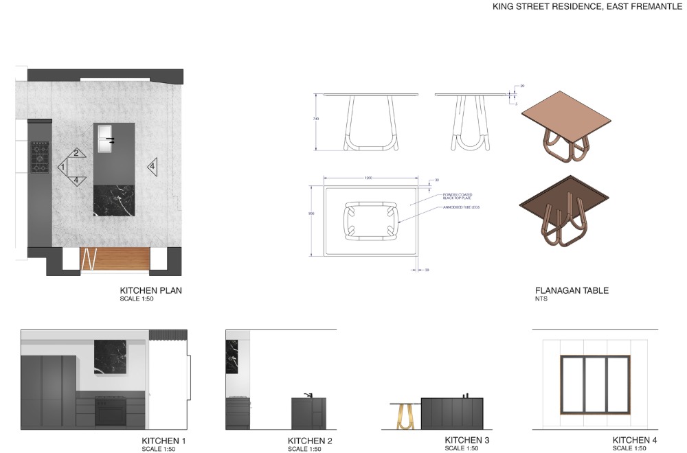 Plan de etaj pentru casa listată care renovează bucătăria